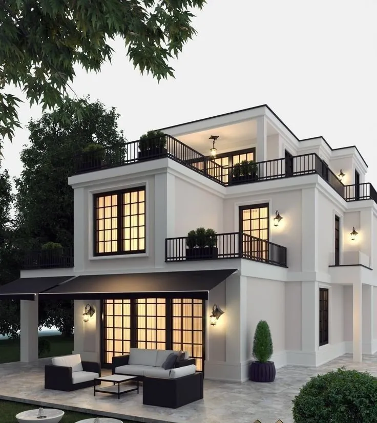 دهانات خارجية بجدةأفكار ملهمة لتصميم واجهات منازل عصرية